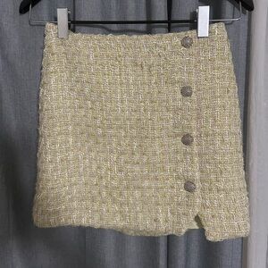 House of Harlow 1960 Yellow Tweed Skirt